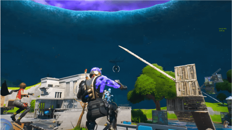 A screencap of the underwater map showing player HYPEX as he explores the submerged zone.