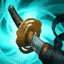 A glowing katana, Stormrazor item from League of Legends