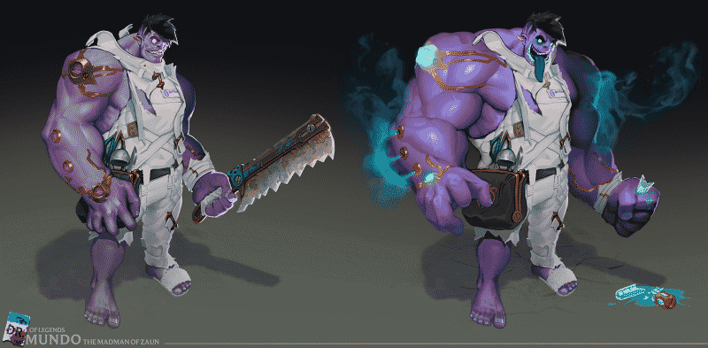 Concept art for the new Dr. Mundo rework in LoL