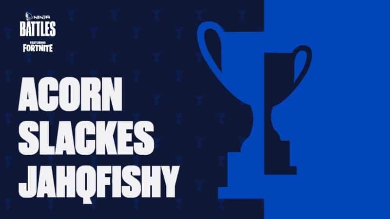 The Ninja Battles Week 6 winner Acorn, Slackes, Jahqfishy