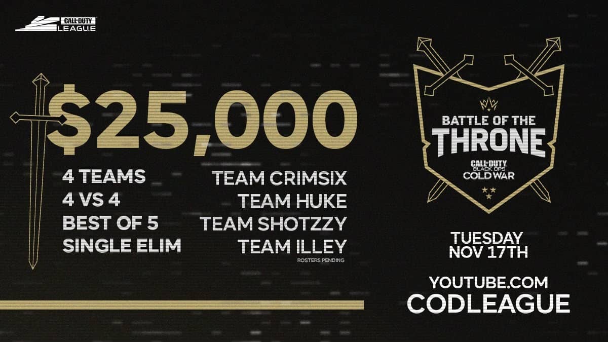 How To Watch Dallas Empire’s $25K Battle Of The Throne BOCW Tournament