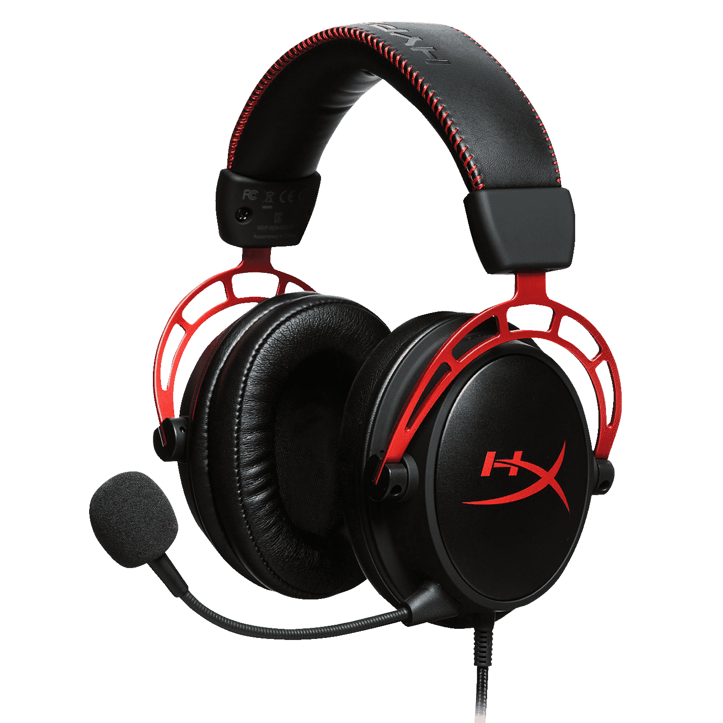 A photo of the HyperX Cloud Alpha gaming headset on a white background