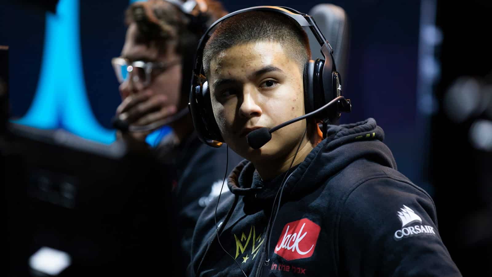 Anthony “Shotzzy” Cuevas-Castro looks toward the camera for a moment during a live game of CDL