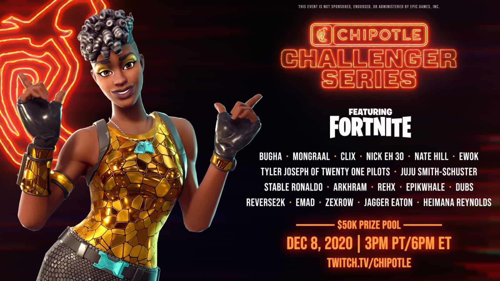 Fortnite: $50,000 Chipotle Challenger Series Results