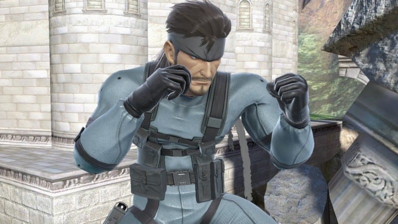 Solid Snake from the Metal Gear series holding his hands up in a fighting pose