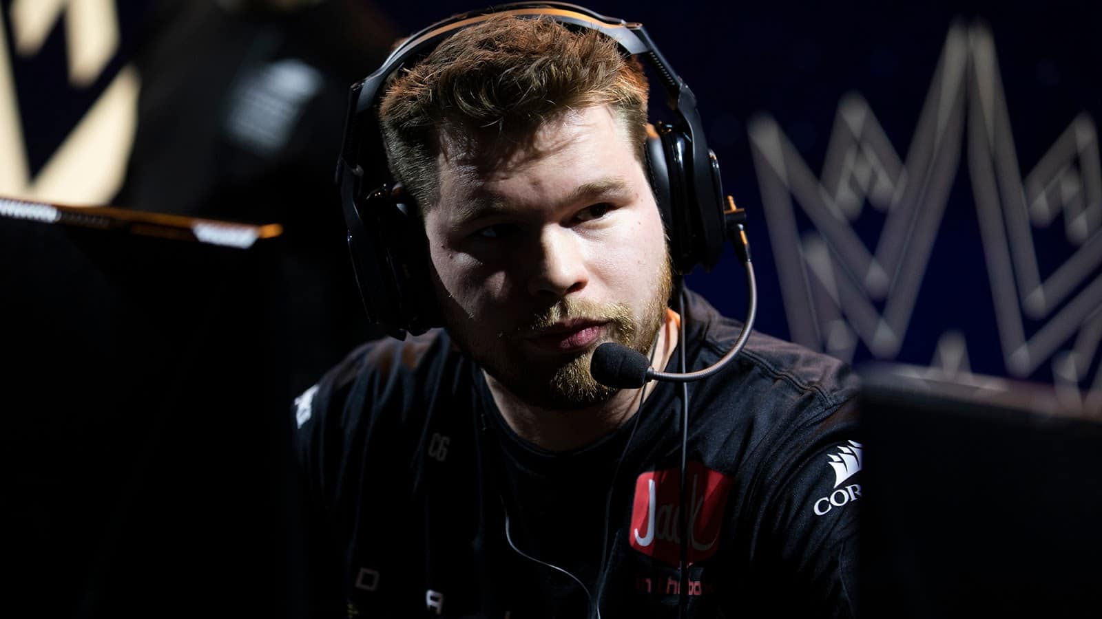 Ian “Crimsix” Porter looks over towards a team mates screen during a live game in the Call of Duty League