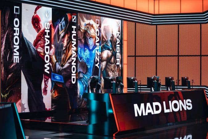 The LEC stage set for Mad Lions ahead of a series 