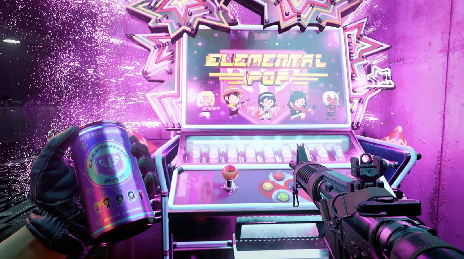 The field upgrade, featuring a can of elemental pop as seen from first person view in Call of Duty: Black Ops Cold War