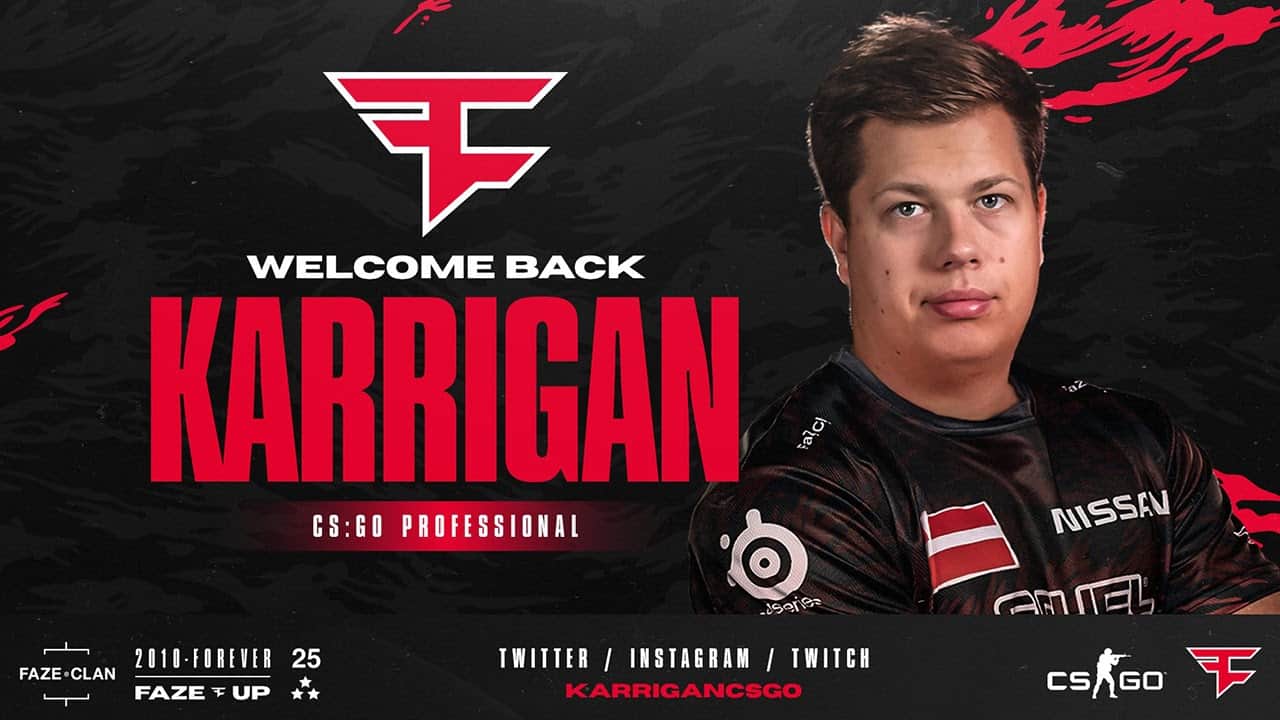 CS:GO: Karrigan Announces Return To FaZe Clan