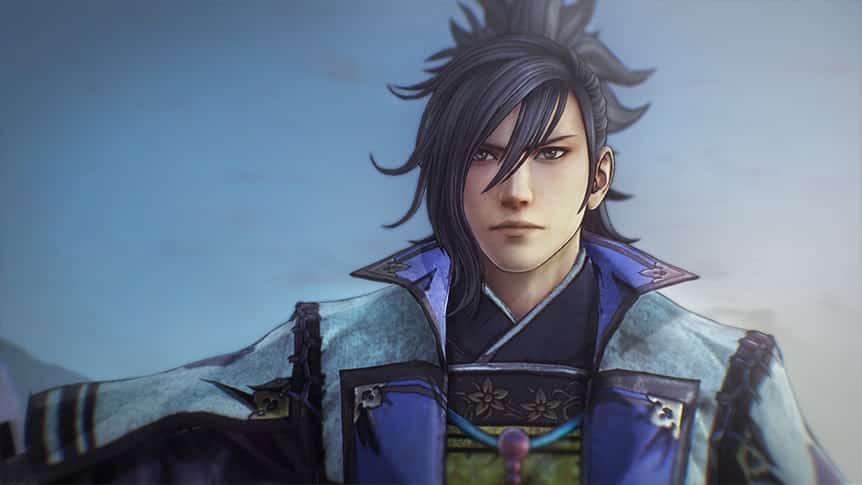 Mitsuhide Akechi as he appears in the trailer for Koei Tecmo’s Samurai Warriors 5 