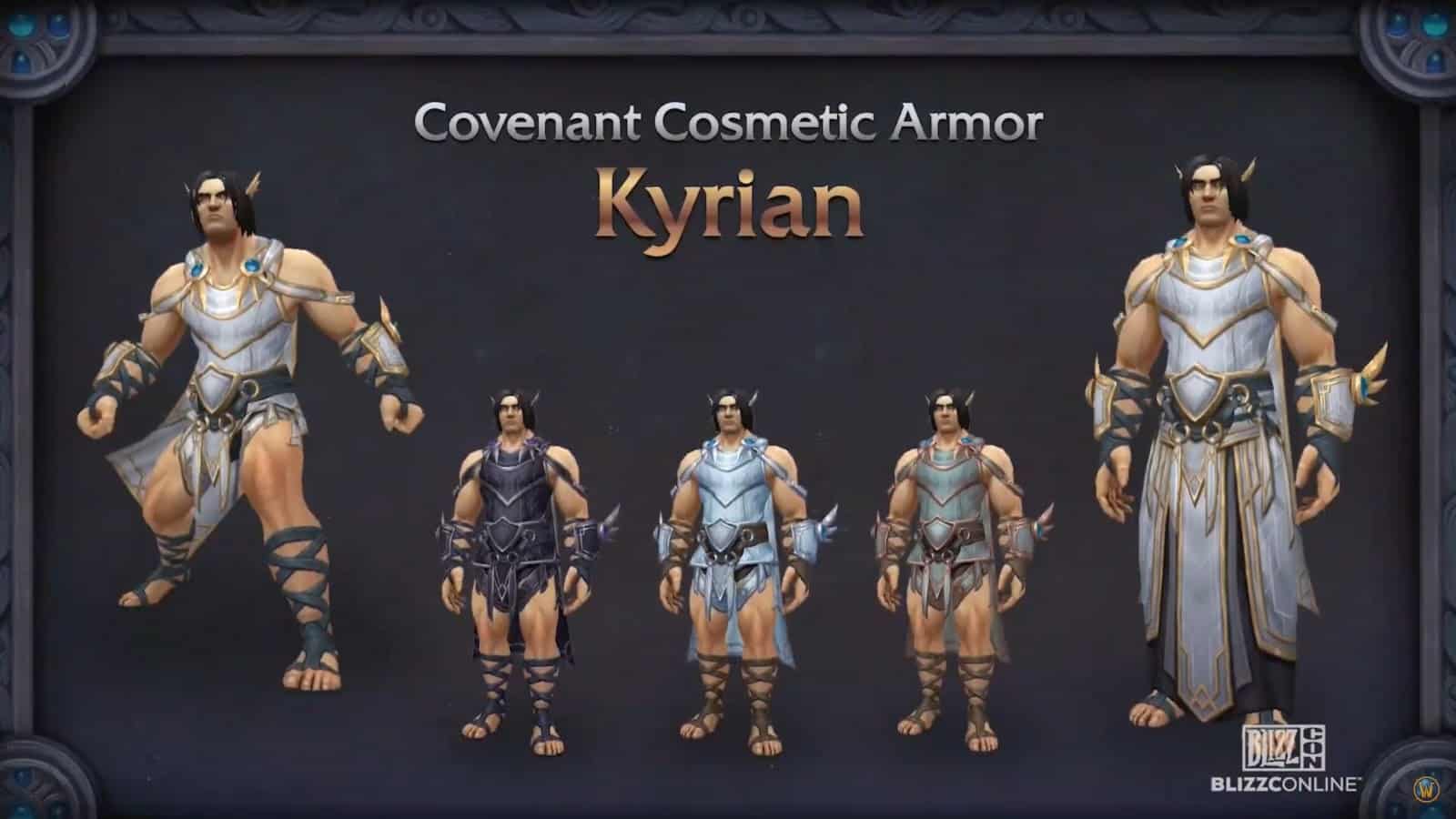 The new styles of Covenant Armor, featuring angelic Kyrian themed robes