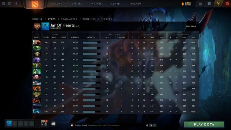 A screenshot of 23savage's in-game win/loss record