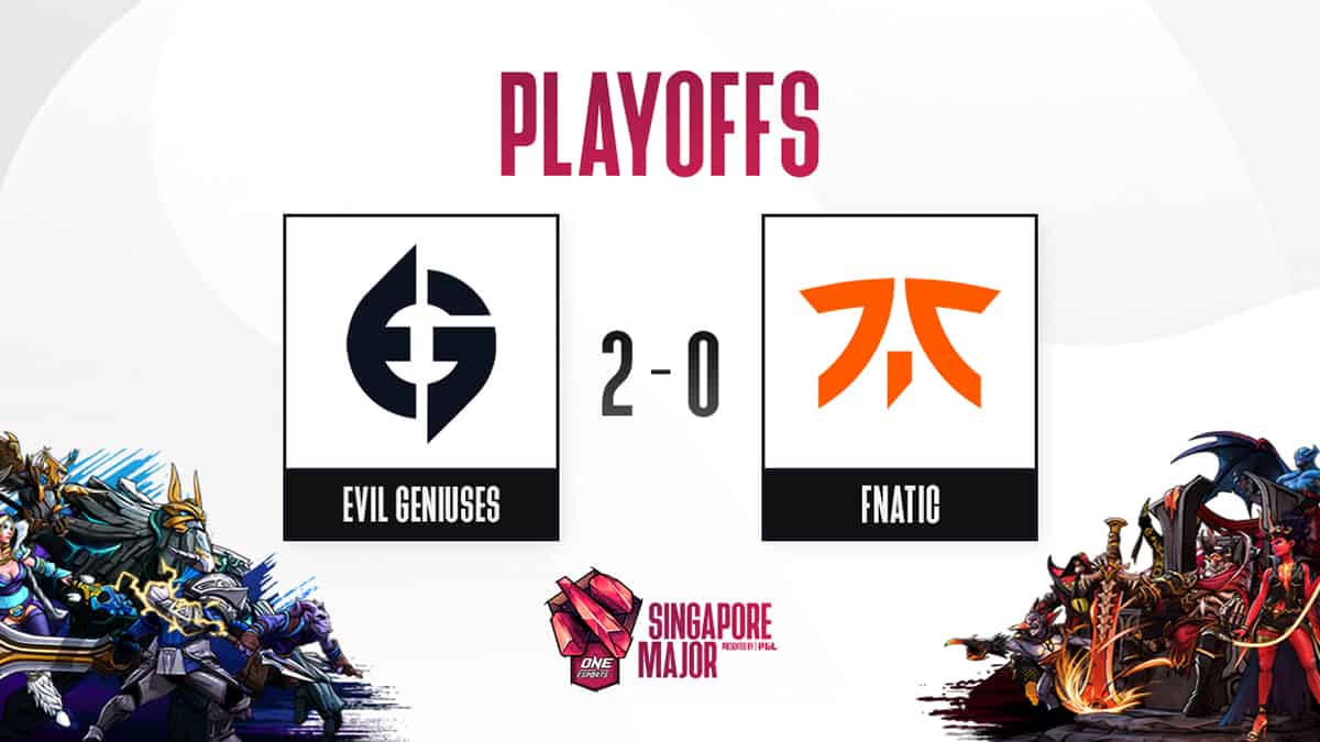 Dota 2: Singapore Major; Playoffs – Upper Bracket Round 1