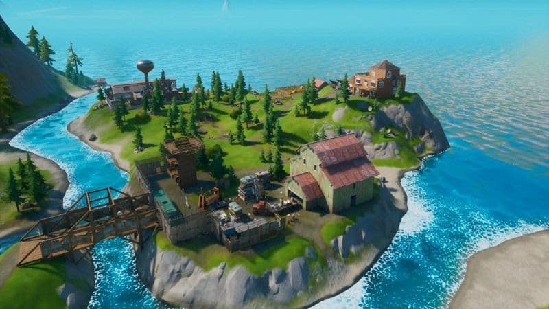The Fortnite POI, Cape Cod, a small island off the coast