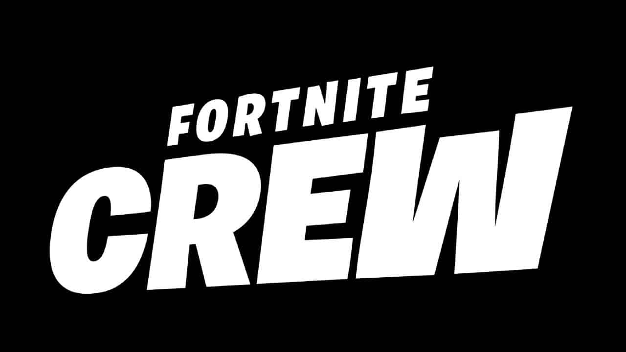 The words "Fortnite Crew" appear in bold, white letters on a black background.