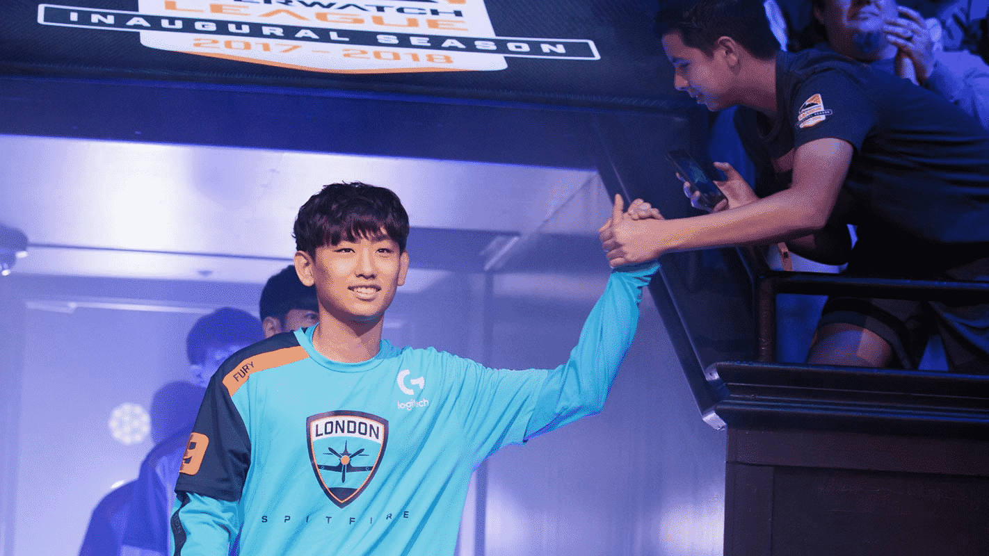 Fury of the London Gladiators at an Overwatch League LAN event in 2019