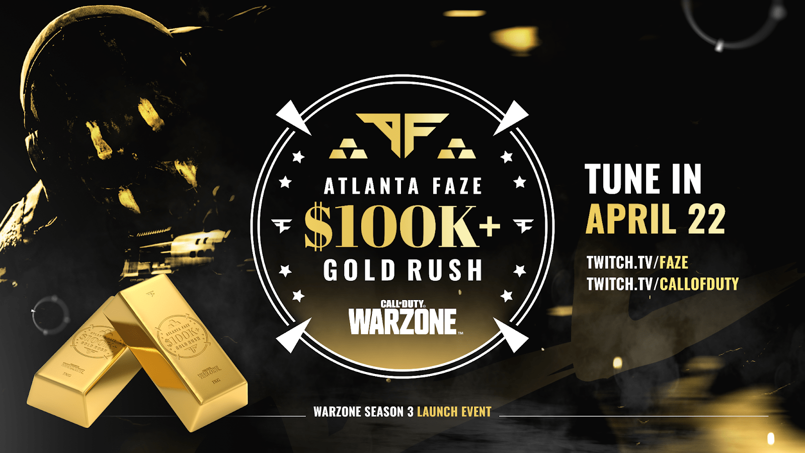 CoD: How To Watch Atlanta FaZe $100K Gold Rush Warzone Tournament