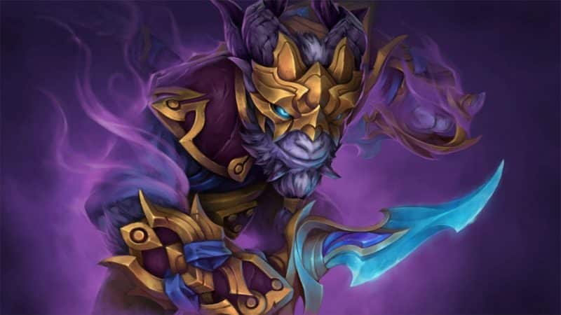 The Dota 2 Hero, Riki the Stealth Assasin appears in the Covert Saboteur set wielding his dagger