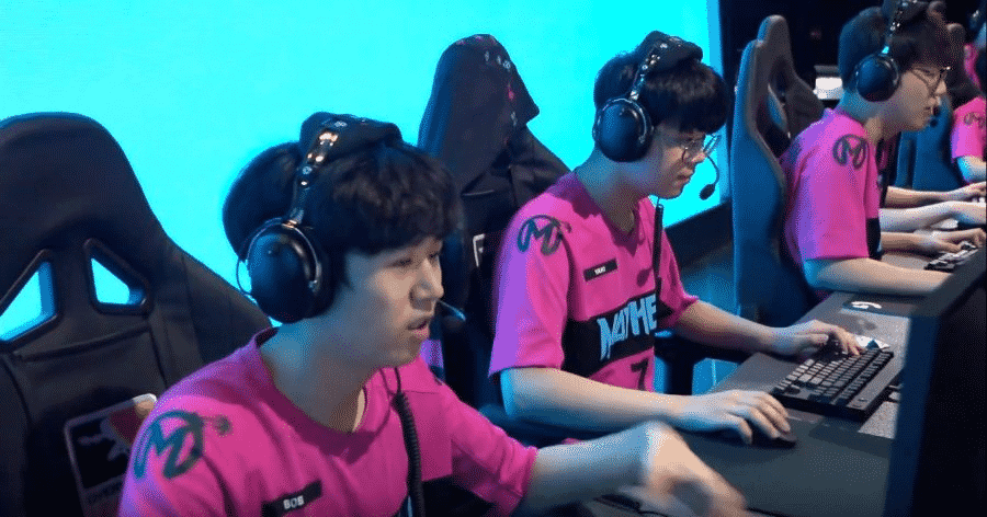 Sang-bum "BQB" Lee and Jun-ki "Yaki" Kim play with the Florida Mayhem during the 2020 Overwatch League
