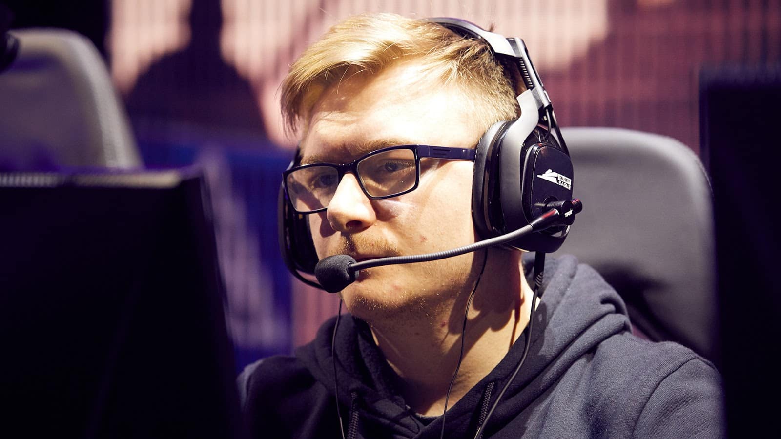 A close up shot of Zach “Zed” Denyer on the CDL stage.