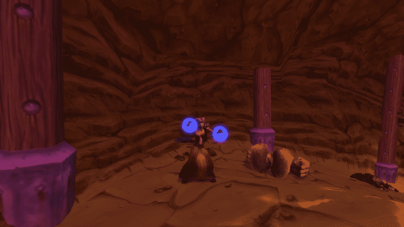 A Dranei mage casts a spell inside the WoW TBC Dungeon, Uldaman