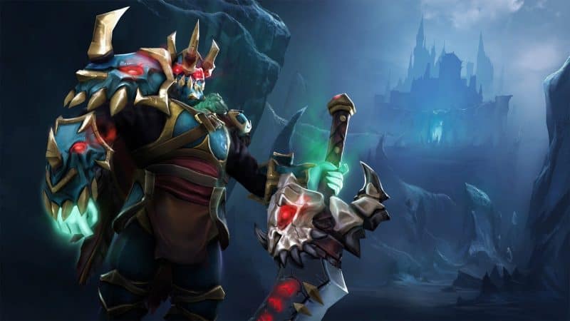 The mighty undead warrior, Wraith King, appears in his Regalia of the Wraith King item set