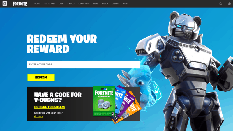 The Squeezy Life Redemption Page, featuring Mecha Team Leader and the words "Redeem Your Word" above a text box for entering the code