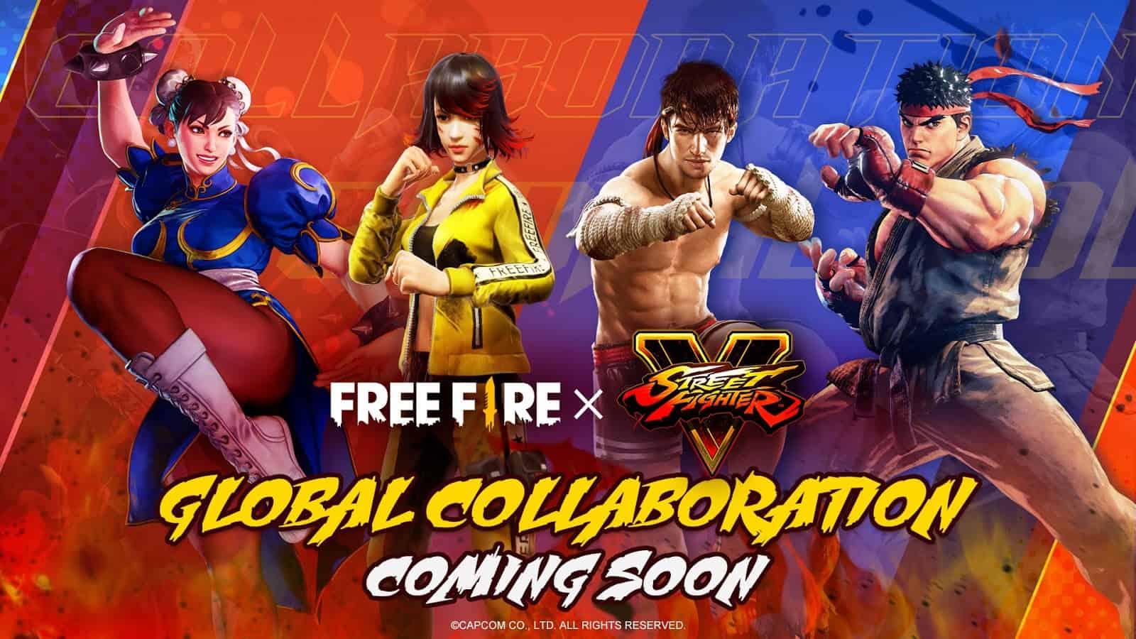Free Fire x Street Fighter V Global Collaboration Announced