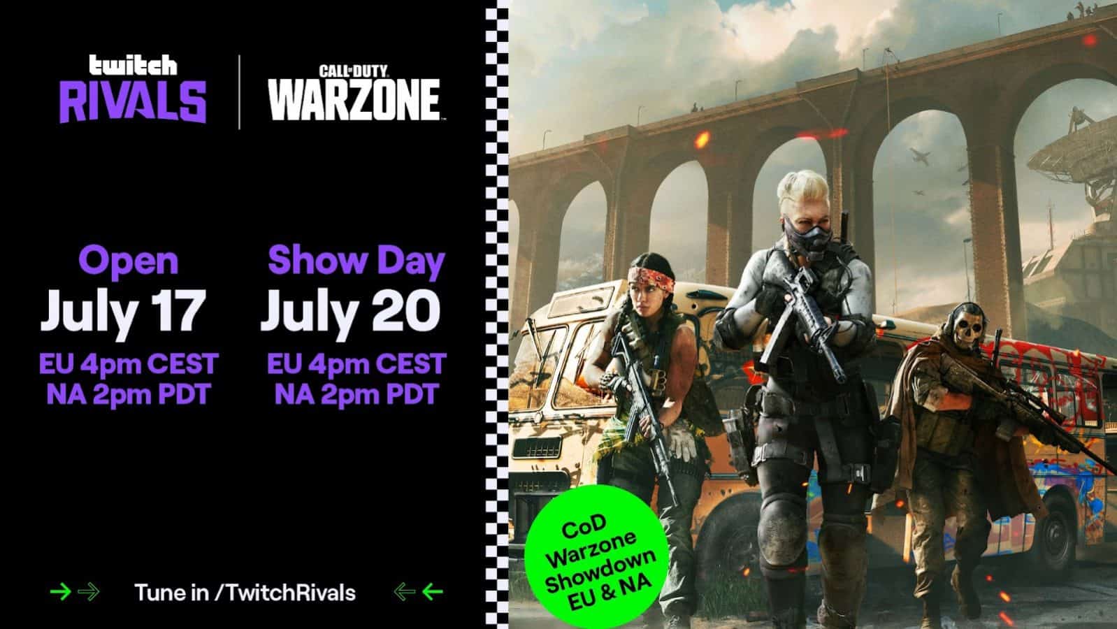 CoD: How To Watch $75K Twitch Rivals Warzone Showdown