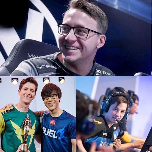 Top: Dennis Hawelka, Left: Custa and Mickie, Right: McGravy. Dennis Hawelka and the three winners of the award of his name