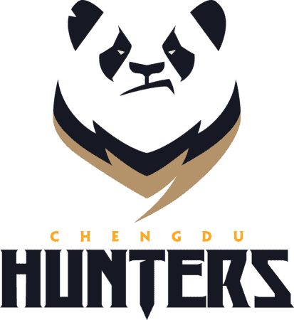 The Chengdu Hunters logo; the face of an angry Panda