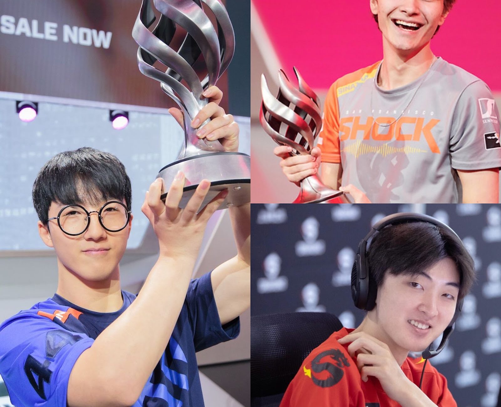 Jjonak, Sinatraa and Fleta; the three previous Overwatch League MVP winners