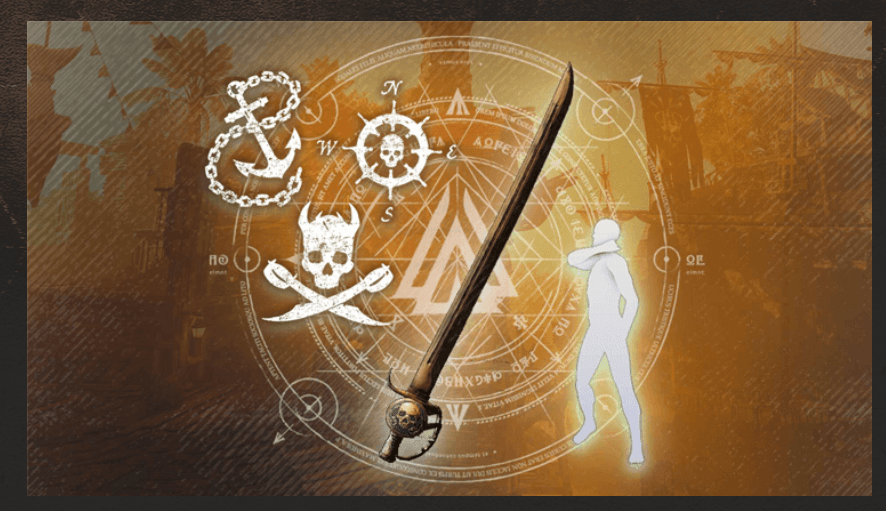 The second drop available to Twitch Prime users, a cutlass style sword