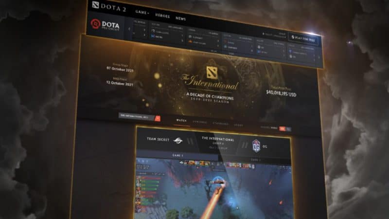 The new dedicated website for The International 10 where fans can watch games and participate in events