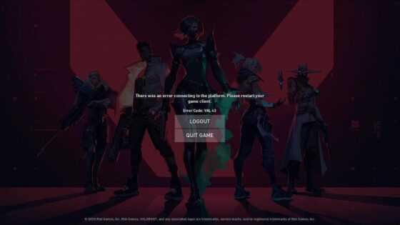 How To Fix Valorant Error Code 43