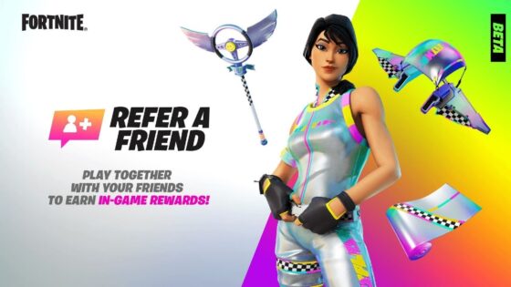 Fortnite Refer-A-Friend Program: Earn Free Rainbow Racer Skin & More