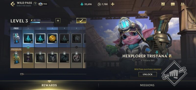 A screenshot of the new LoL Wild Rift UI Interface introduced in Season 3.