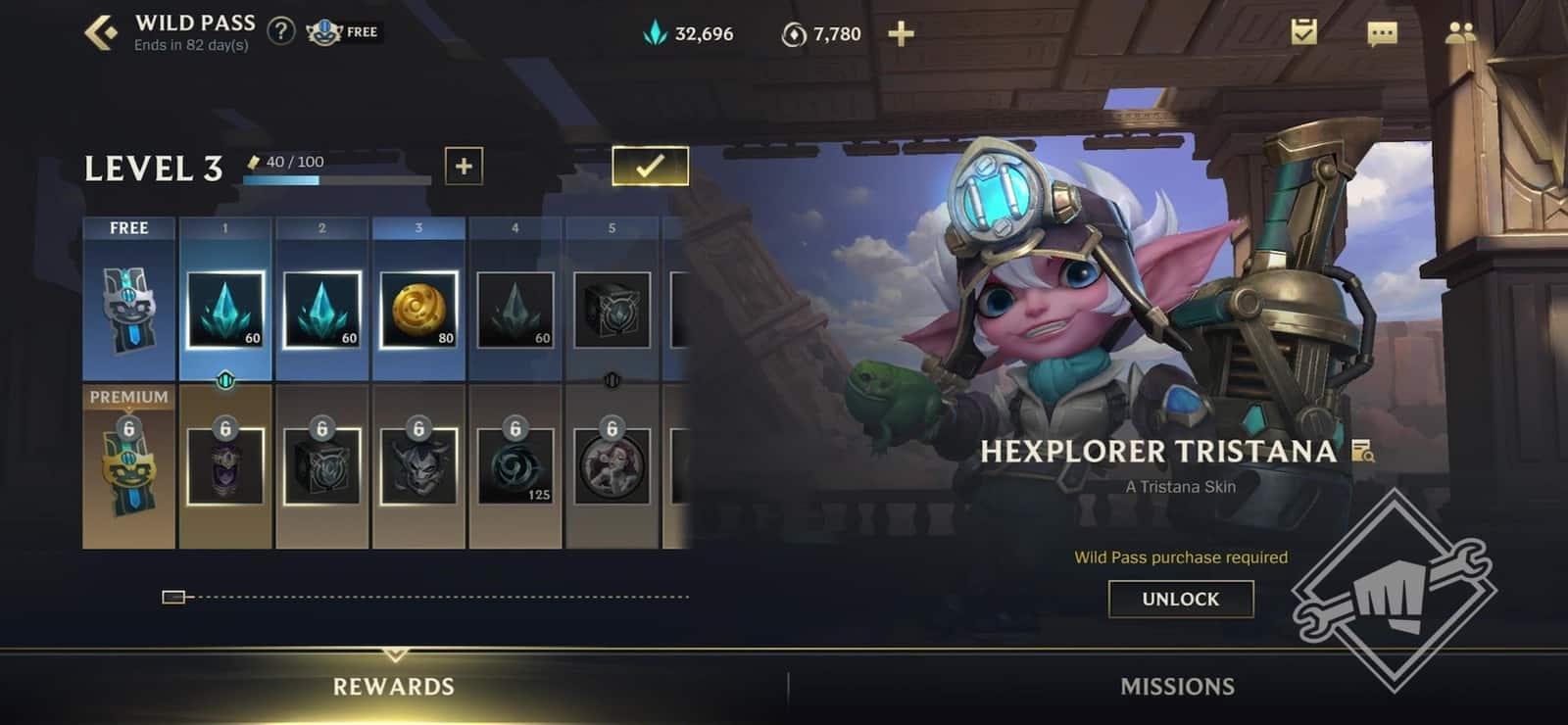 A screenshot of the new LoL Wild Rift UI Interface introduced in Season 3.