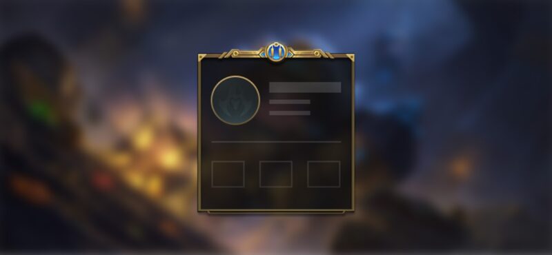 A blank profile badge screen from LoL Wild Rift Season 3.