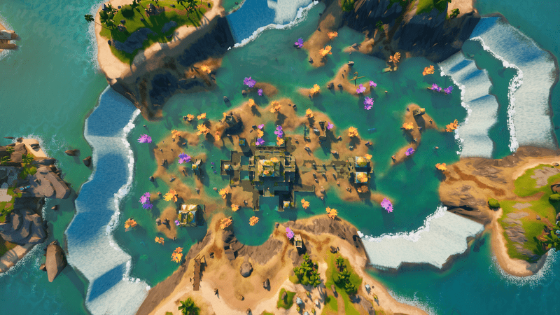 Coral Castle as it appeared on the map during Fortnite, Chapter 2 - Season 3