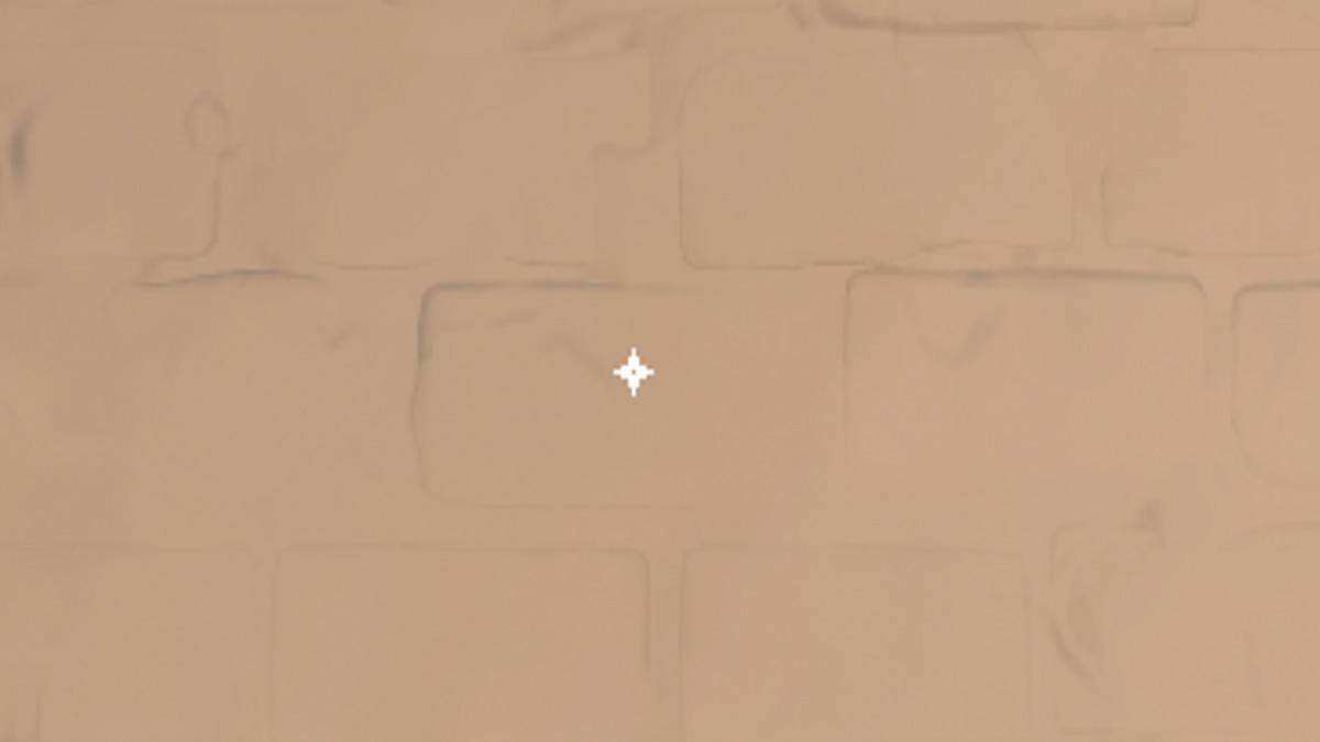 A Valorant in-game screenshot showing off a shuriken crosshair.