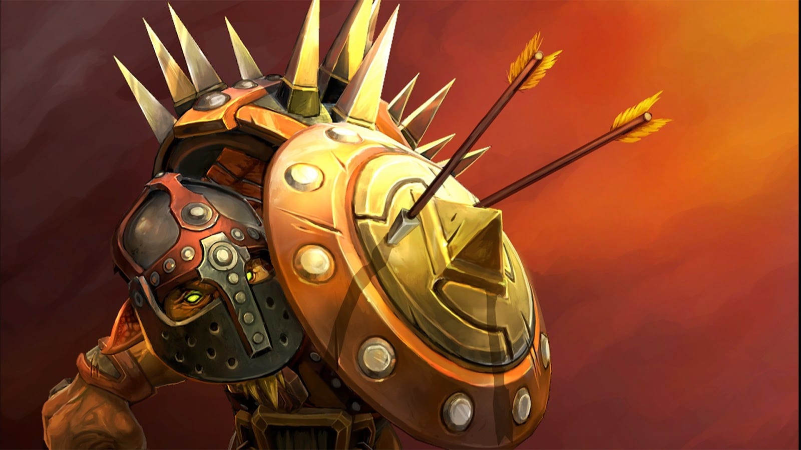 The Dota 2 hero Bristleback, a fearsome spiked shell warrior