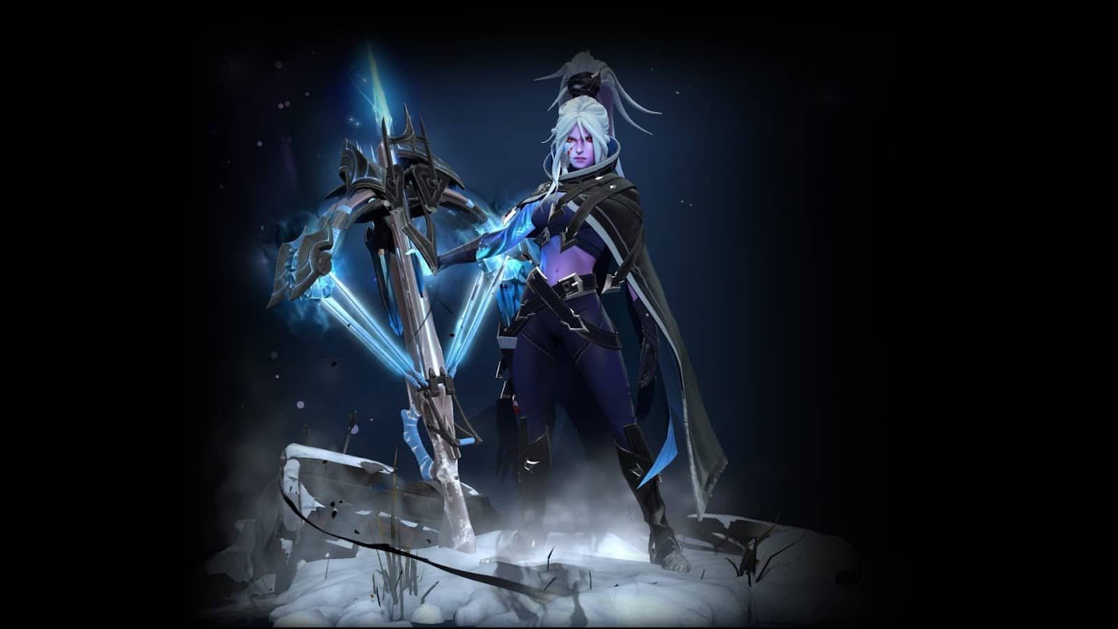 The new Drow Ranger Arcana features the archer weilding an icy crossbow