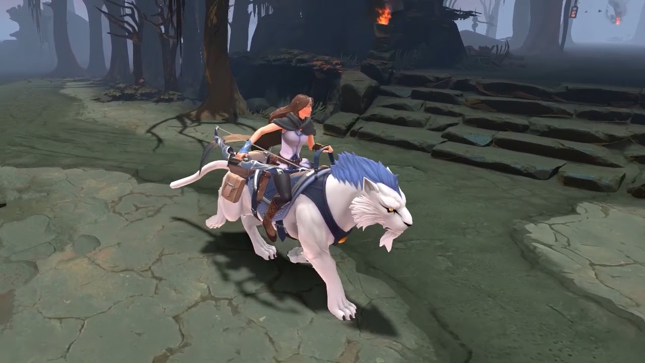 Mirana of Nightsilver, the new skin unlocked with the Battle Pass, based on the hero's appearance in the anime, Dragons Blood