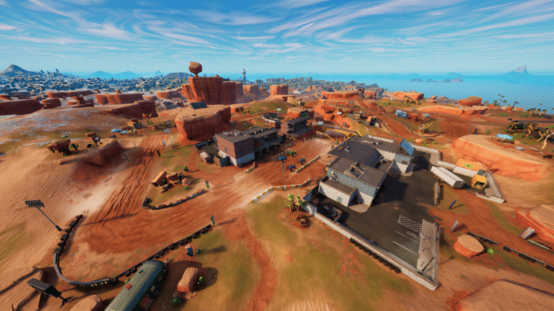 The Chonker's Speedway POI is a desert race track reminiscent of the racetrack by Paradise Palms in Season X