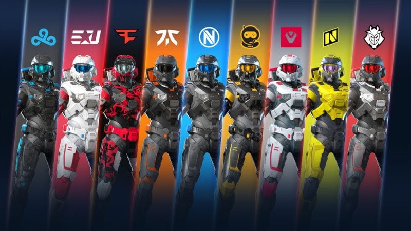 Each team's Halo suit is a blend of their official team colors; cosmetics are just one way team's benefit in partnership