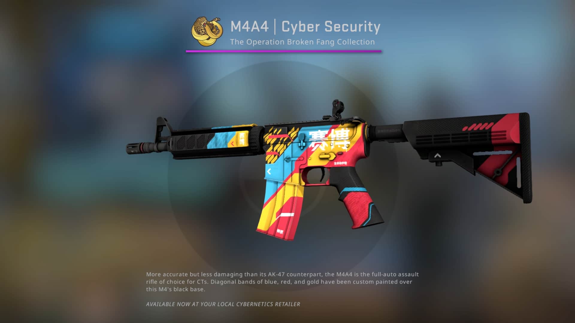 M4A4 Cyber Security Skin CS:GO