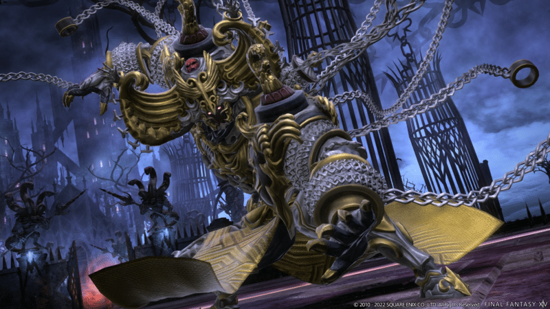 The new raid boss, Erichthonios of the First Circle, in Final Fantasy XIV's Pandemonium raids