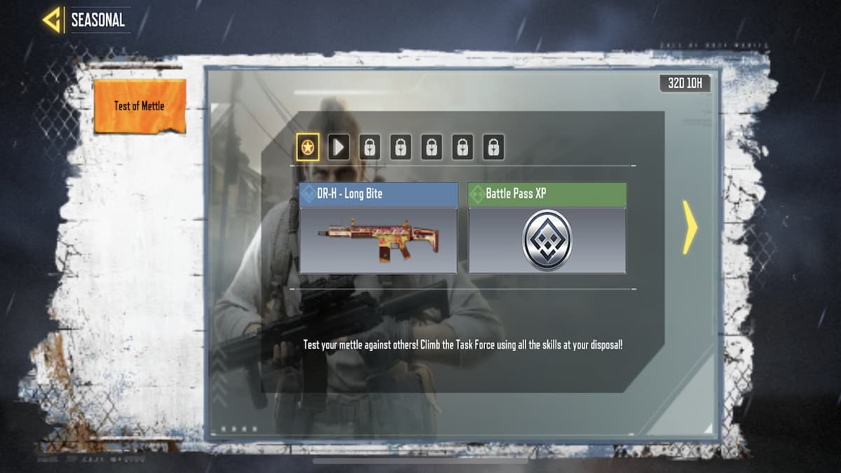 CODM Test of Mettle Seasonal Challenege