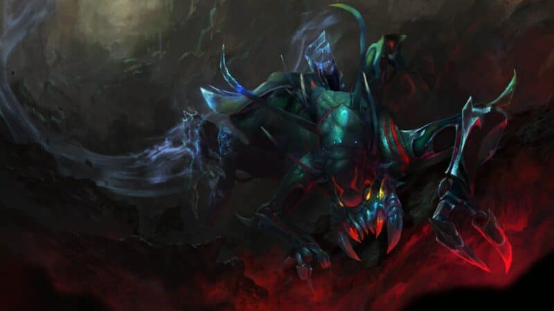 Weaver using Sukuchi in a Dota 2 loading screen